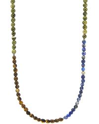 Anchor and Crew - Tigers Eye, Sodalite & Jade Isaac & Stone Skinny Necklace X Wrap Bracelet - Lyst