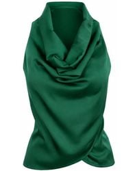Lumina Eligma - Cascade Silk Cowl Top - Lyst