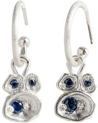 Claire Hill Designs - Sapphire Lichen Hoop Earrings - Lyst