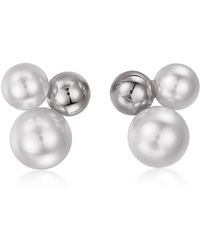 Janus Edinburgh - Jemet Trio Freshwater Pearls Sterling Earrings - Lyst
