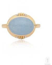 The Jewelz - Aqua Innes Cabochon Ring - Lyst