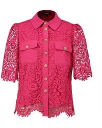 Smart and Joy - Lace And Center Buttons Shirt - Lyst