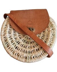 Berber Leather - Neutrals The Safi Rattan Round Bag - Lyst