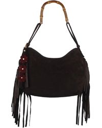 F3Rog by Rana - Suede Fringe Gordon Bag - Lyst