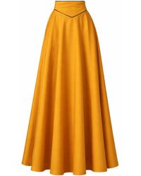 Nikka Place - Maxi A-Line Cotton Skirt With High Waist And Pockets - Lyst
