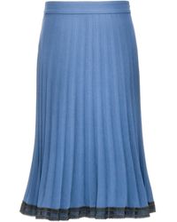 Smart and Joy - Lace Trimming Pleated Skirt - Lyst