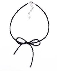 Mineralgems•Studio - Onyx Bow Necklace - Lyst