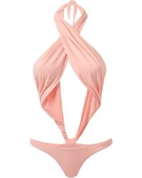 Ak Royalty Resortwear - Neutrals Leila One Piece Swimsuit Peach - Lyst