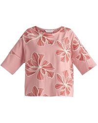 Paisie - Floral Embroidered Relax Fit Top - Lyst