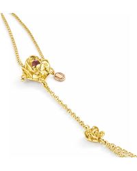 Unaloe - Plated Rose Hand Chain With Ruby – Contemporary Luxury Hand-Kissed Jewelry For - Lyst