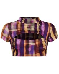 Khéla the Label - Groove Dealer Printed Crop Top - Lyst