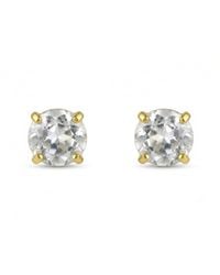 Spero London - 9Ct Solid Topaz Stud Earrings - Lyst