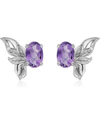 Azura Jewelry New York - Sylphae Fairie Amethyst Earrings Vermeil - Lyst