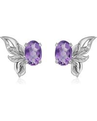 Azura Jewelry New York - Sylphae Fairie Amethyst Earrings Vermeil - Lyst