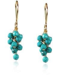 MOUNIR LONDON - Turquoise Cluster Drop Earrings - Lyst