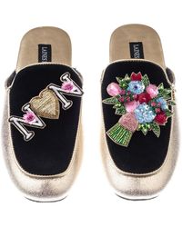 Laines London - Classic Mules With Flower Bouquet & Nan Brooches - Lyst