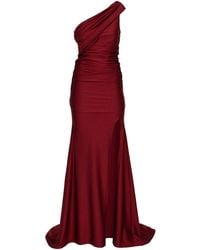 Tantra Spain Sl - Long Dress With One Elastic Sleeve, Back Zipper And Leg Opening Burgandy - Lyst