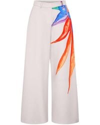 NALÈ - Neutrals Bird Of Paradise Print Tailored Trousers - Lyst