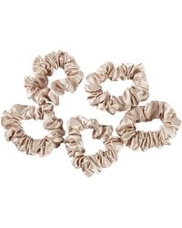 Soft Strokes Silk - Neutrals Pure Mulberry Silk Regular Scrunchie Set Of Five - Lyst