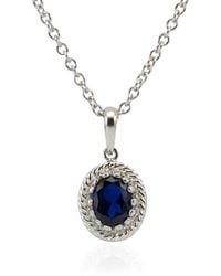 Vintouch Italy - Luccichio Blue Agate Pendant Necklace - Lyst
