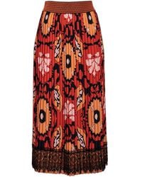 Lalipop Design - Maxi Pleated Skirt With Guipure Lace At The Hem - Lyst