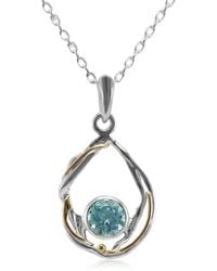 Isla Silver - Undulating Sterling & Topaz Necklace - Lyst
