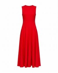 Tantra Spain Sl - A-Line Midi Dress With A Flared Skirt, Darts, Pockets, And A Back Zipper - Lyst