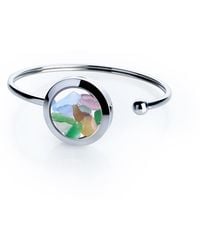 My Little Nature - Handmade Colorful Tourmaline Crystal Cuff Bracelet – Adjustable Stainless Steel Jewelry For Balance & Positive Energy - Lyst