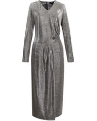 Smart and Joy - Asymmetric Rushed Effect Shiny Cocktail Dress - Lyst