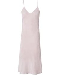 Italia A Collection - Blush Vegan Silk Bias V-slip Dress - Lyst