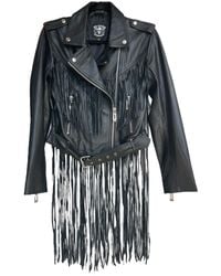 Any Old Iron - Leather Super Fringe Moto Jacket - Lyst
