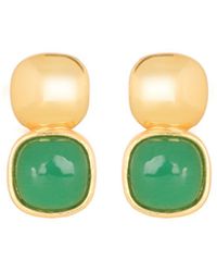Lila Rasa - Glossy & Emerald Crystal Stud - Lyst