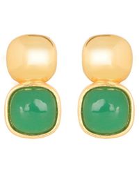 Lila Rasa - Glossy & Emerald Crystal Stud - Lyst