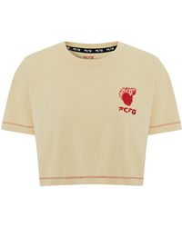 Pcfg - Neutrals Crop Tee - Lyst