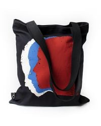 Qu - Colored Heads Canvas Tote Bag - Lyst