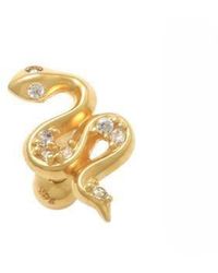 Zahav Jewelry - 10K Solid 16G Snake Cz Cartilage Stud - Lyst