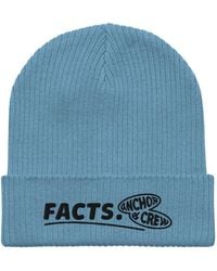 Anchor and Crew - Light Facts Gen. Organic Cotton Embroidered Beanie - Lyst
