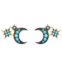 LÁTELITA London - Moon & Starburst Small Stud Earrings Turquoise - Lyst