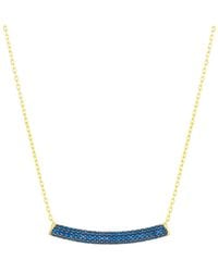 Spero London - Sterling Concave Bar Necklace - Lyst