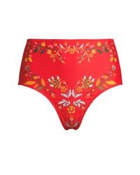 Jessie Zhao New York - Scarlet Bloom Reversible Bikini Bottom - Lyst