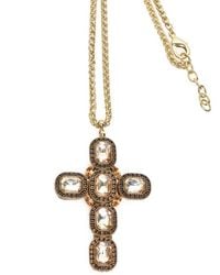 Addicted - Artemide Plated Necklace With Crystals - Lyst