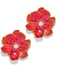 The Pink Reef - Large Jewel Box Floral Earrings - Lyst