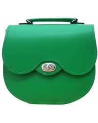 Zatchels - Handmade Leather Twist Lock Saddle Bag - Lyst