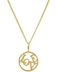 Katie Mullally - Love Medallion Plated Necklace - Lyst