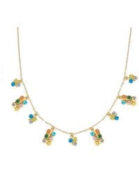 Lily Flo Jewellery - Disco Dots Rectangle Dangle Necklace - Lyst