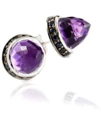 The Jewellery Store London - Istanbul Secret Amethyst And Spinel Studs - Lyst