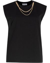 Circular Path - Sleeveless Round Neck Necklace T-Shirt - Lyst