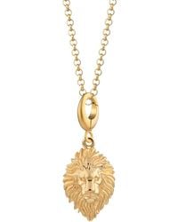 Lily Charmed - Plated Lion Head Zodiac Charm Necklace - Lyst