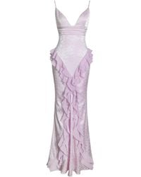 Miss Circle New York - Paolina Taro Jacquard Ruffle Mermaid Maxi Dress - Lyst