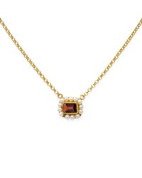 Vintouch Italy - Luccichio Garnet And Pearl Necklace - Lyst